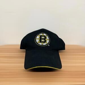 Vintage 90s Boston Bruins NHL Strapback Dad Hat Black Men’s